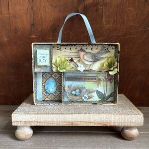 🩵 Mix Media Paper Shadow Box